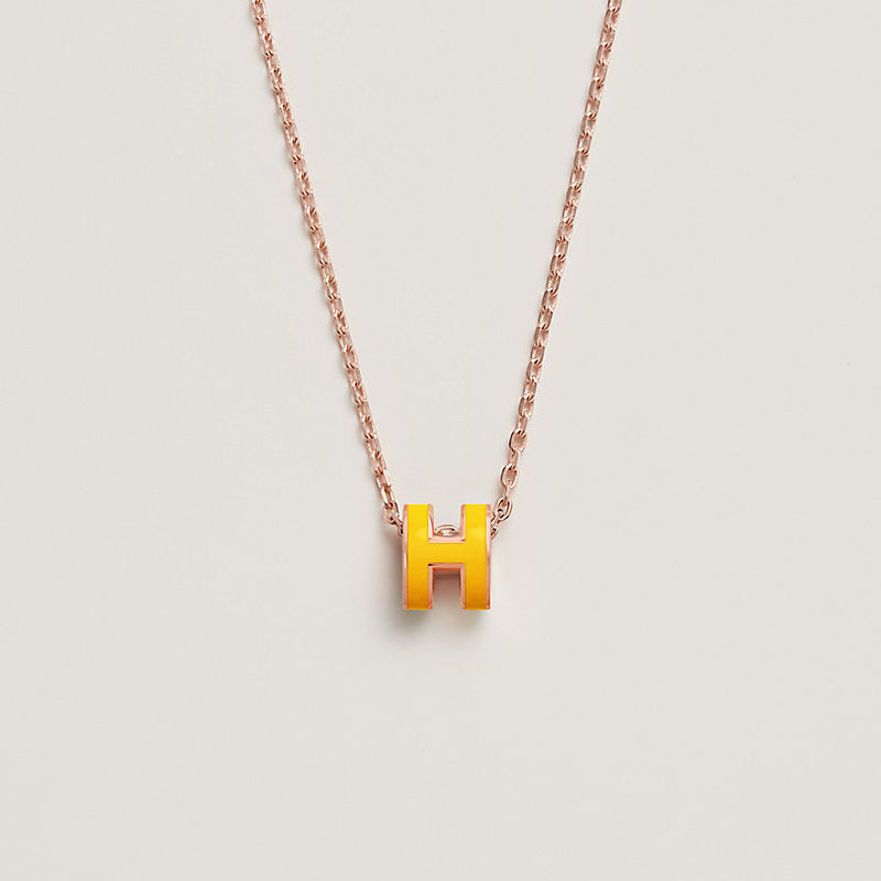 Hermes Mini Pop Yellow Necklace