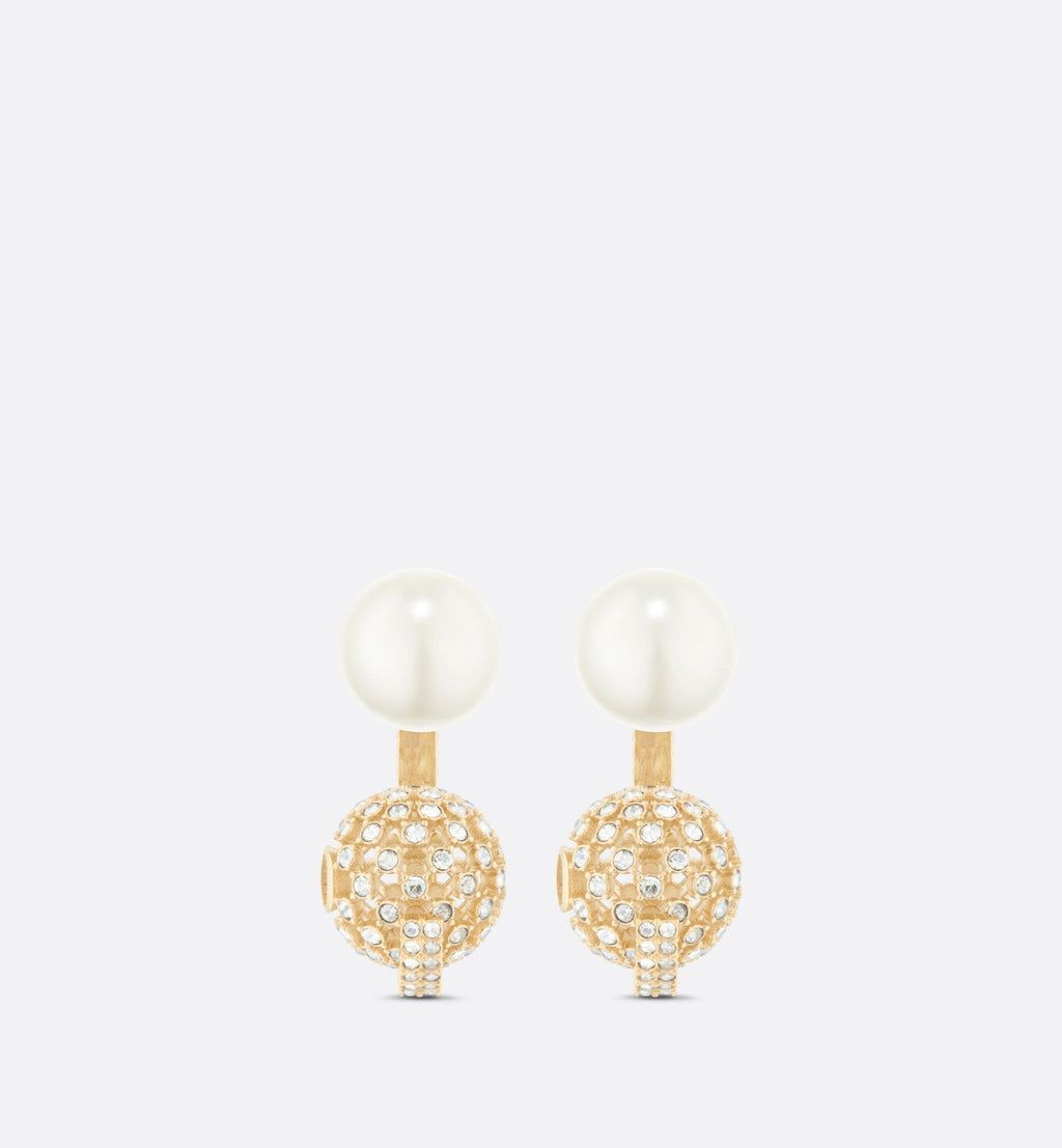 Dior Tribales White Resin Pearl Earrings