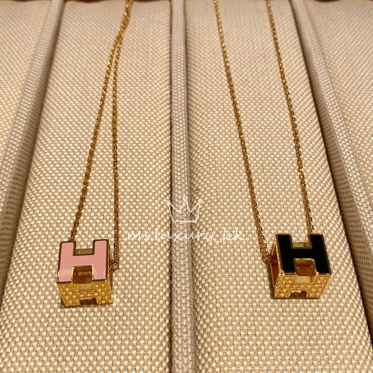 Hermes Cage D'H Grey Necklace