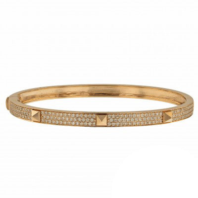 Hermes Collier De Chien Diamond Bracelet - 18K Gold
