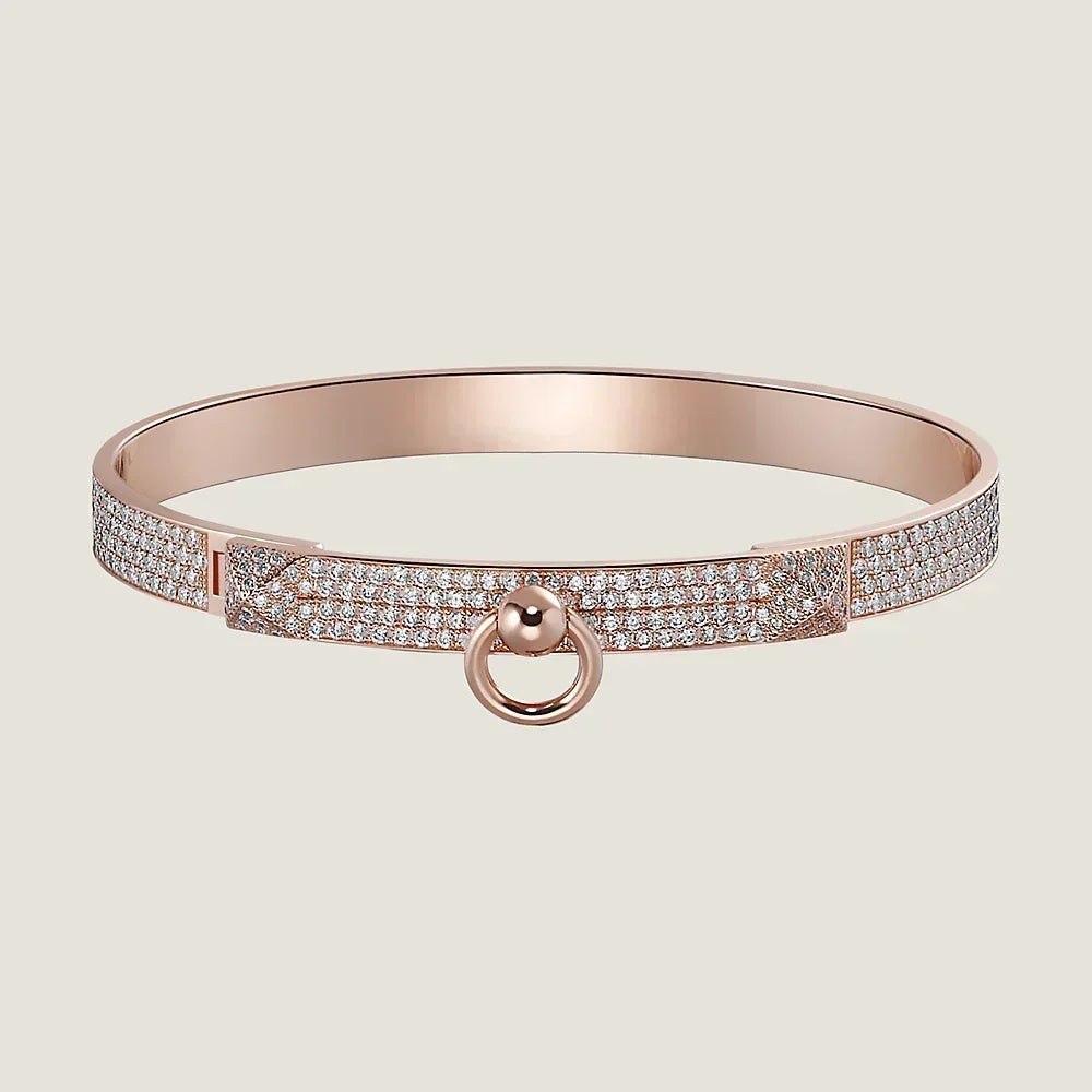 Hermes Collier De Chien Diamond Bracelet - 18K Gold