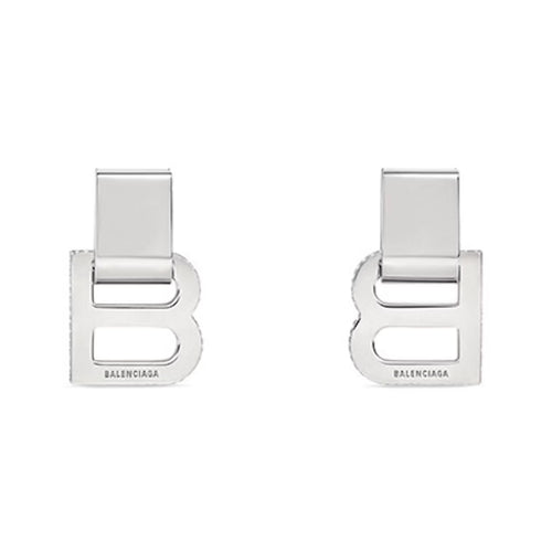 Balenciaga Hourglass Diamond Earrings - 18K White Gold