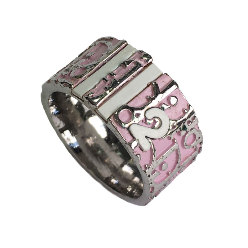 Dior Monogram Enamel Ring - 18K White Gold