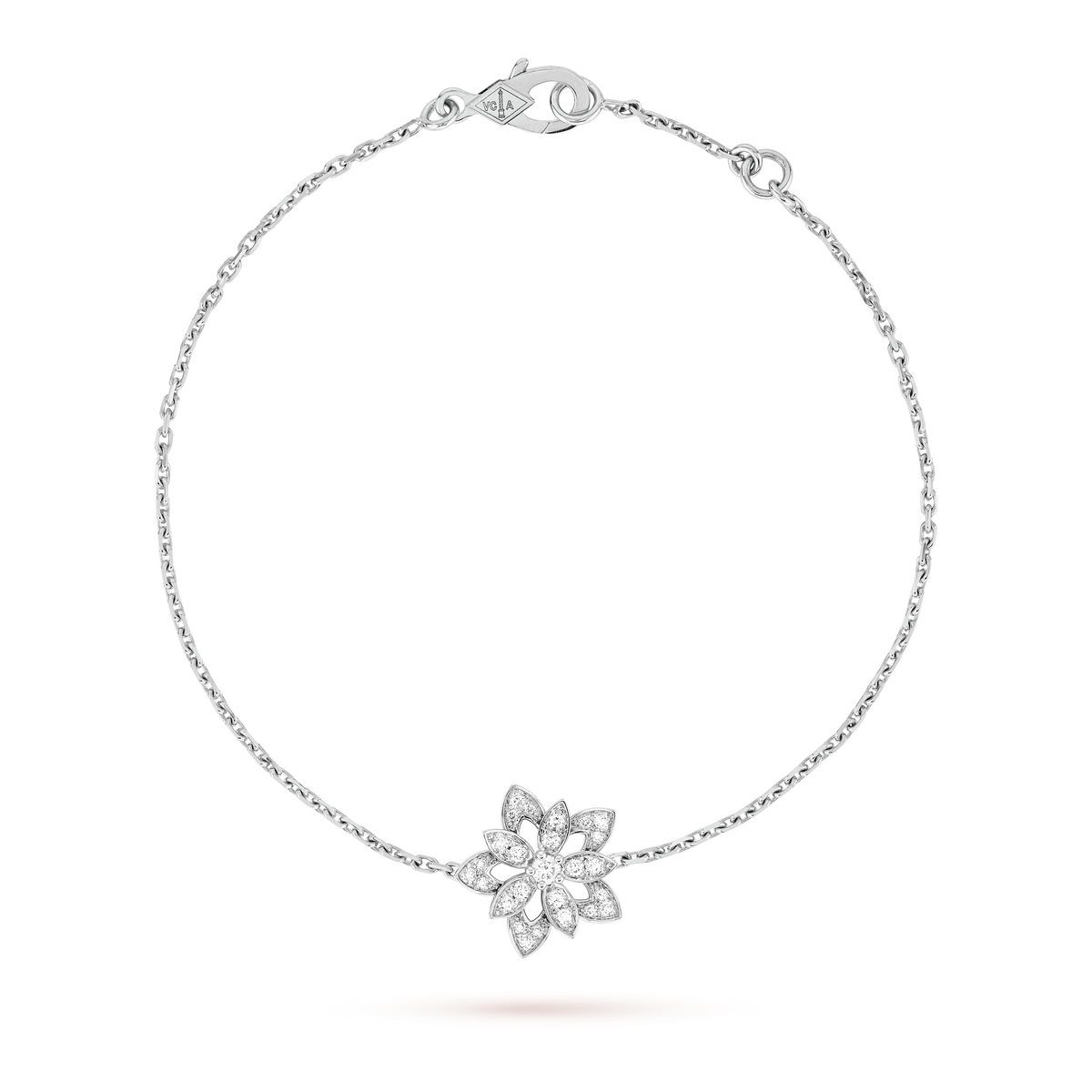 Lotus Openwork Pendant Bracelet - 18K Gold