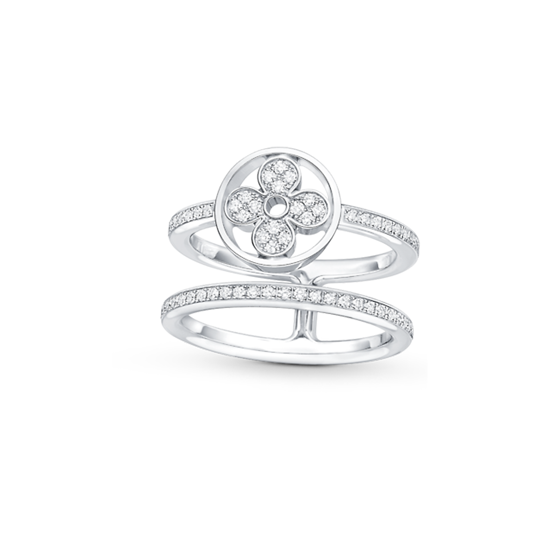 Louis Vuitton Idylle Blossom Two-Row Ring - 18K Gold