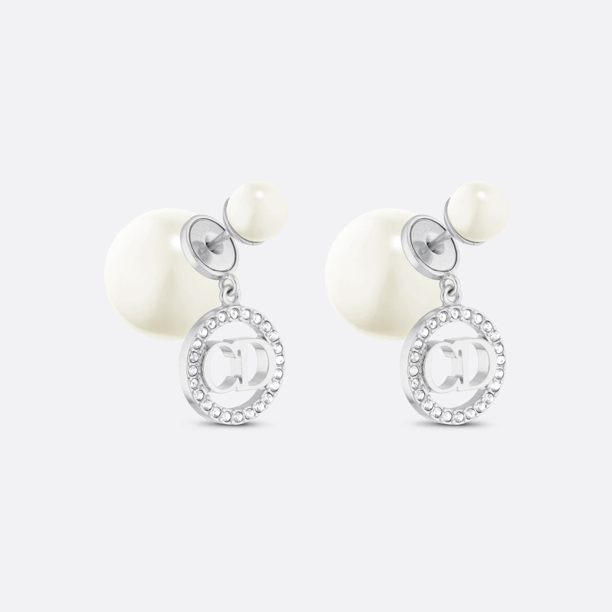 Dior Tribales White Resin Pearl Earrings