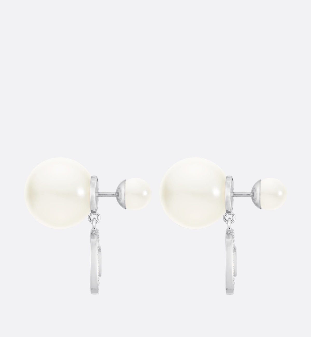 Dior Tribales White Resin Pearl Earrings