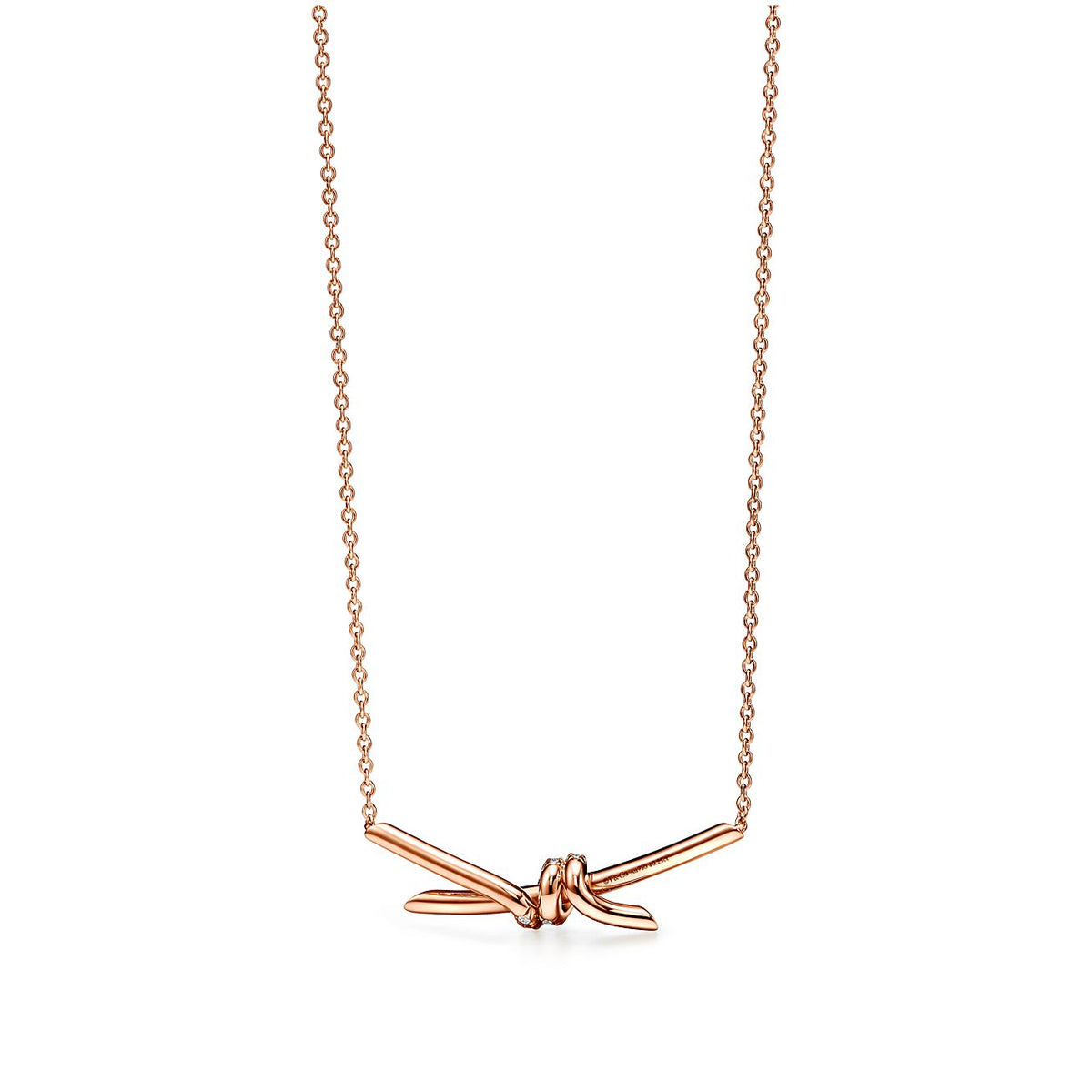 Tiffany Knot Pendant Diamond Necklace