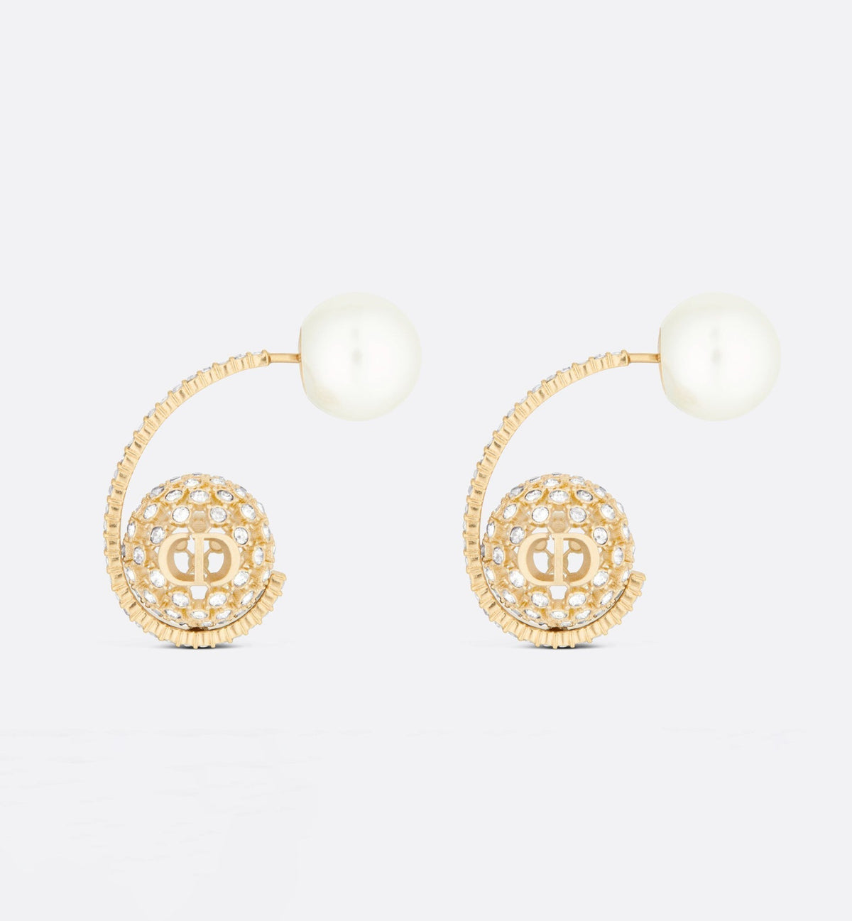 Dior Tribales White Resin Pearl Earrings