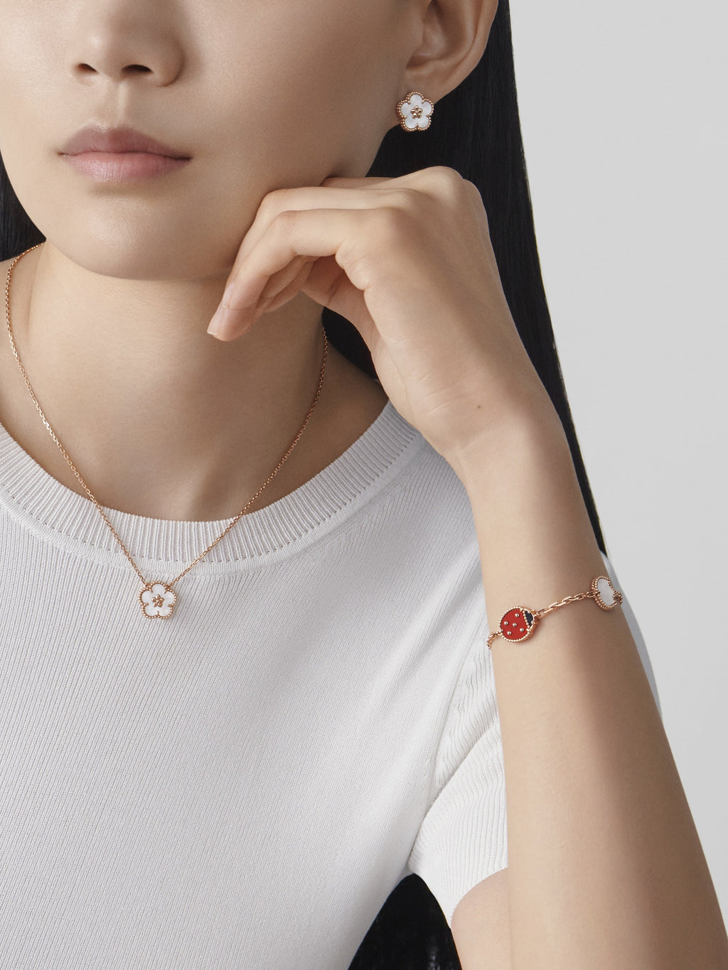 Lucky Spring Plum Blossom Earrings - 18K Gold