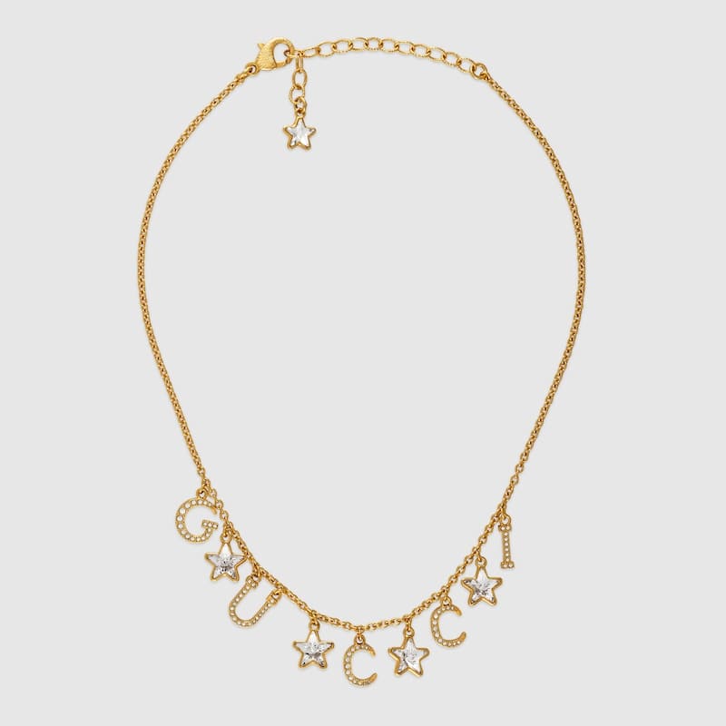 Gucci Double G Script Necklace