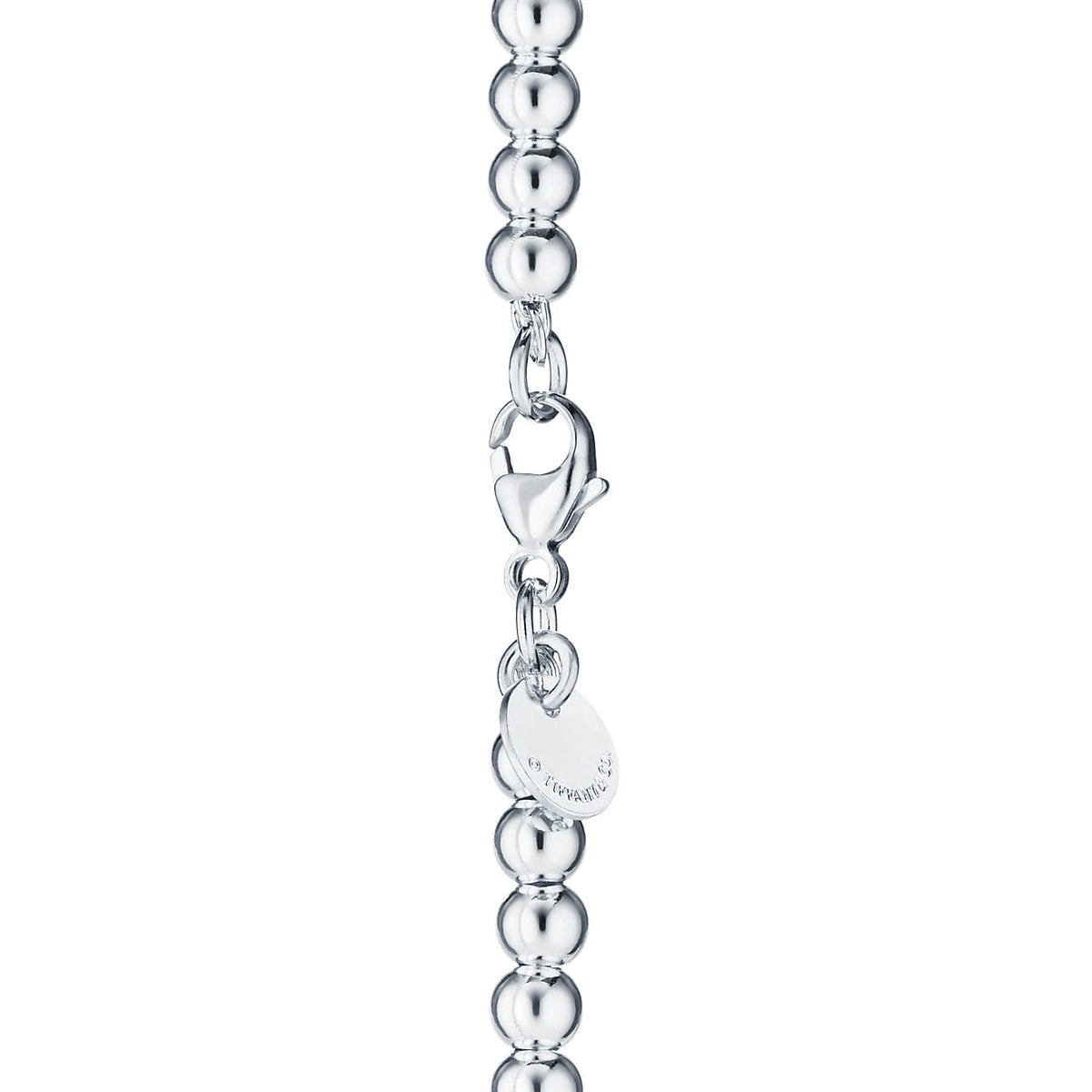 Return to Tiffany Pink Heart Tag Bead Bracelet - 18K White Gold