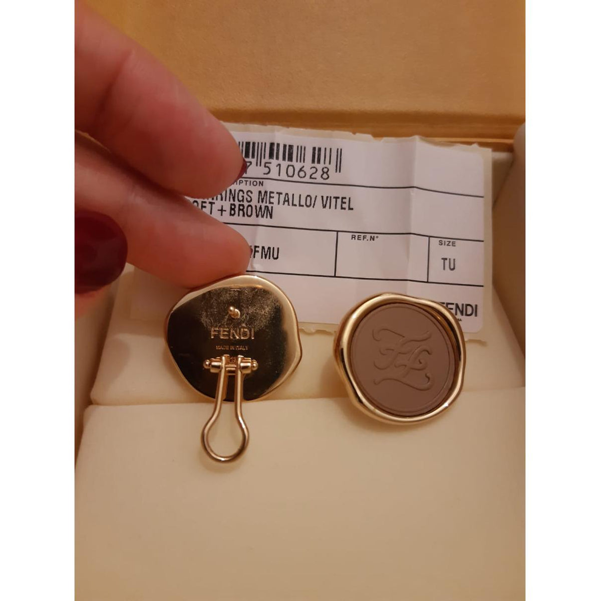 Fendi Vintage Color Earrings - 18K Yellow Gold
