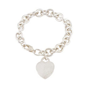 Tiffany Heart Tag Bracelet - 18K White Gold