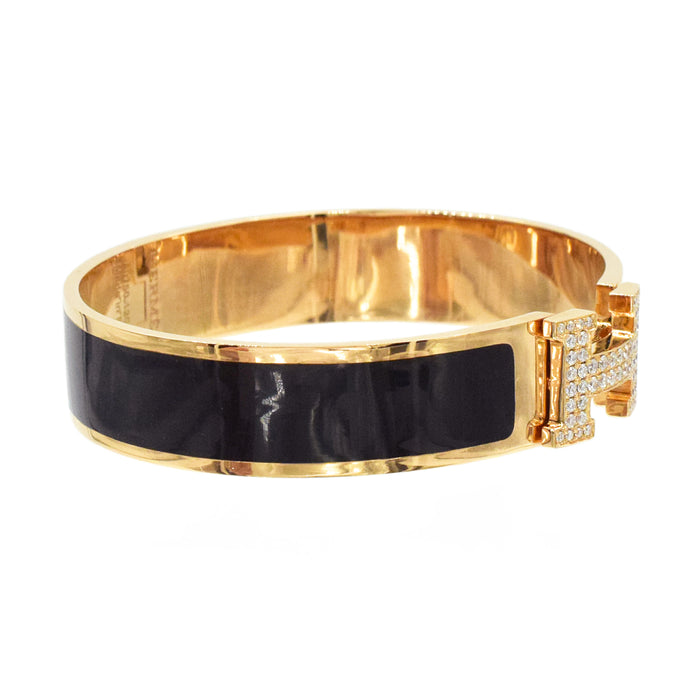 Hermes Clic H Moissanite Bracelet