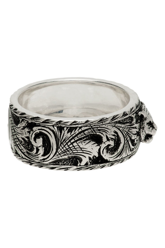 Gucci Double G Feline Head Ring