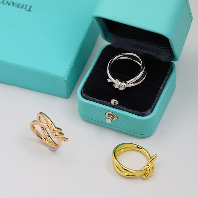 Knot Double Row Ring - 18K Yellow Gold