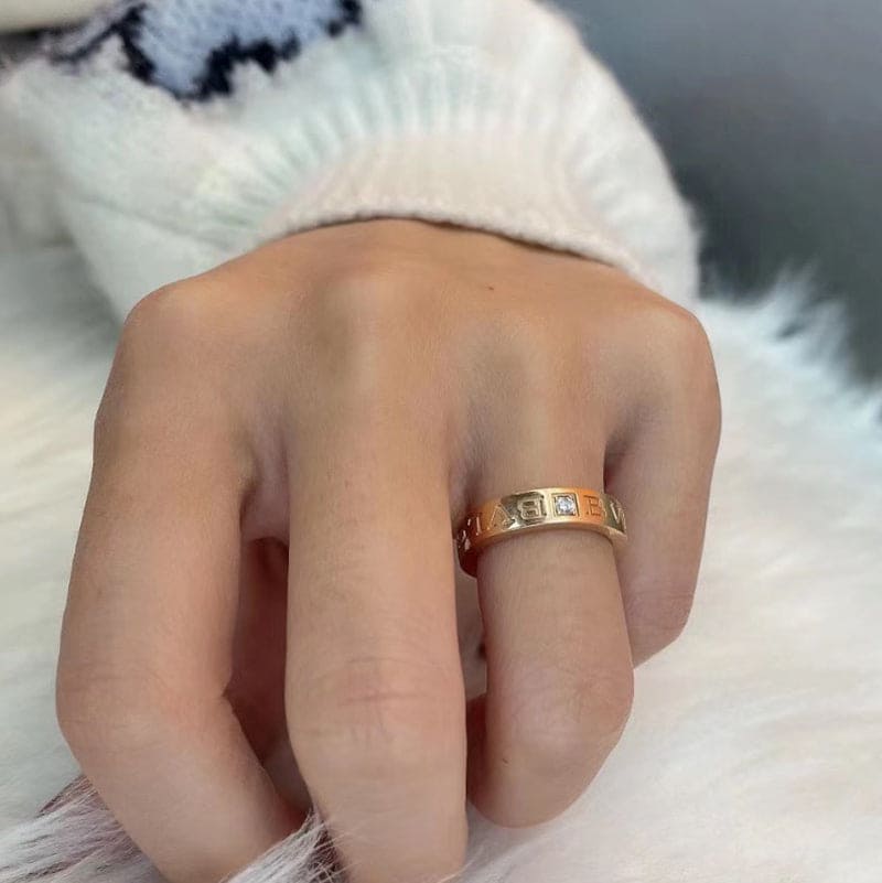 Bvlgari Diamond Ring - 18K Yellow Gold