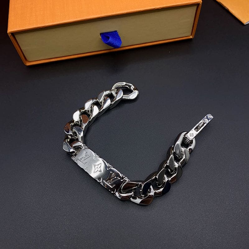 Louis Vuitton Monogram Logo Chain Bracelet