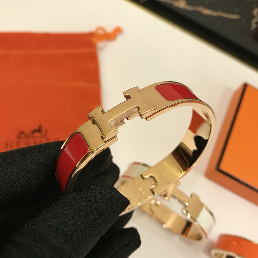 Hermes Clic H Red Bracelet