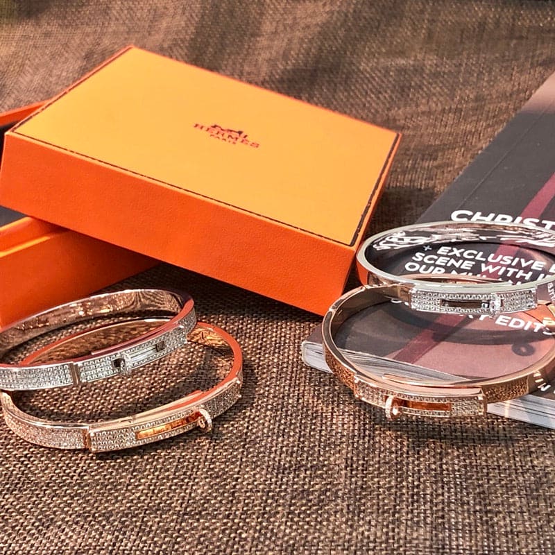 Hermes Kelly Moissanite Bracelet - 18K Rose Gold