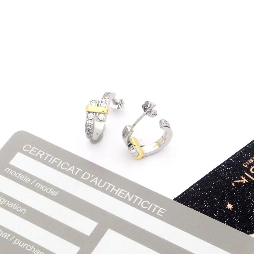 Tiffany Edge Hoop Earrings - 18K Yellow Gold