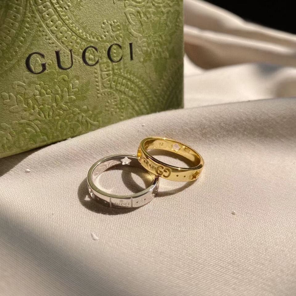 Gucci Double G Ring - 18K White Gold