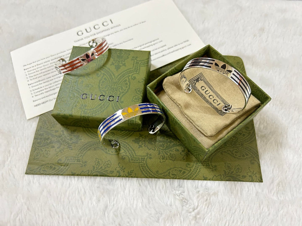 Gucci Double G x Ad Cuff Black Bracelet