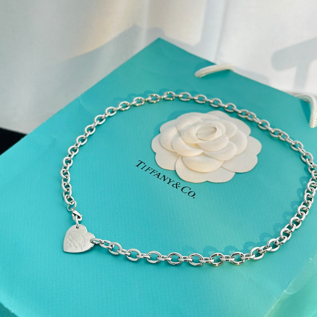 Return to Tiffany Heart Tag Chain Link Necklace