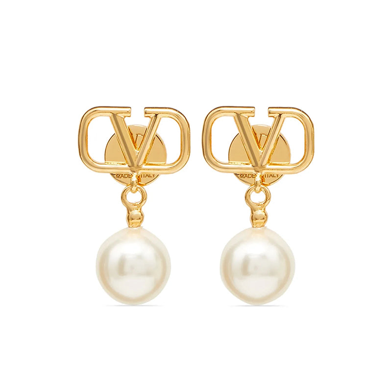 Valentino Pearl Earrings - 18K Yellow Gold