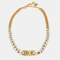 Dior Revolution Crystals Gold Tone Choker Necklace