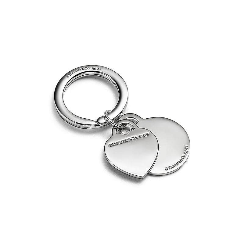 Tiffany Round & Heart Tag Ring - 18K White Gold