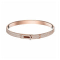 Hermes Kelly Moissanite Bracelet - 18K Rose Gold