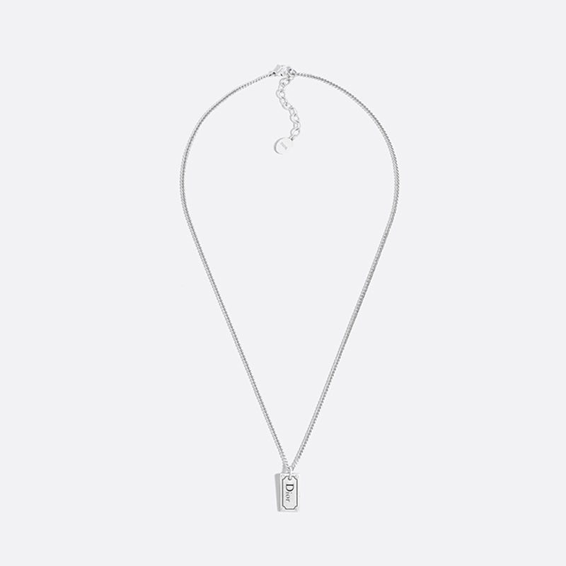 Dior Oblique Plate Pendant Necklace