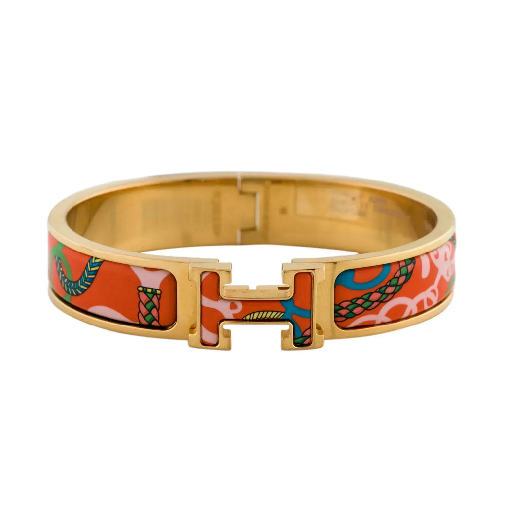 Hermes Clic H Panoplie Equestre Red Bracelet