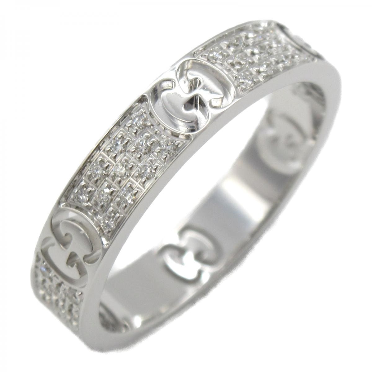 Gucci Double G Icon Full Diamond Ring - 18K Gold