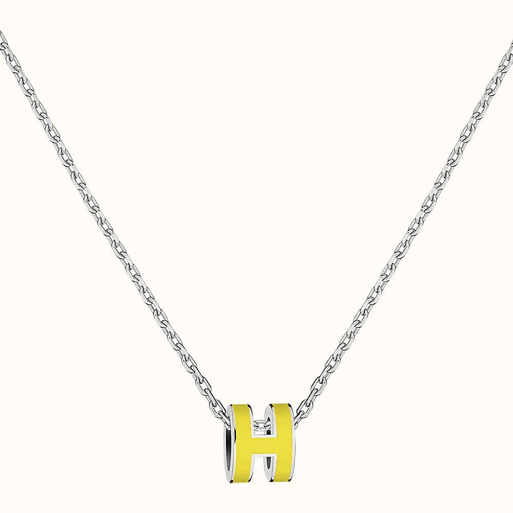 Hermes Mini Pop Yellow Necklace