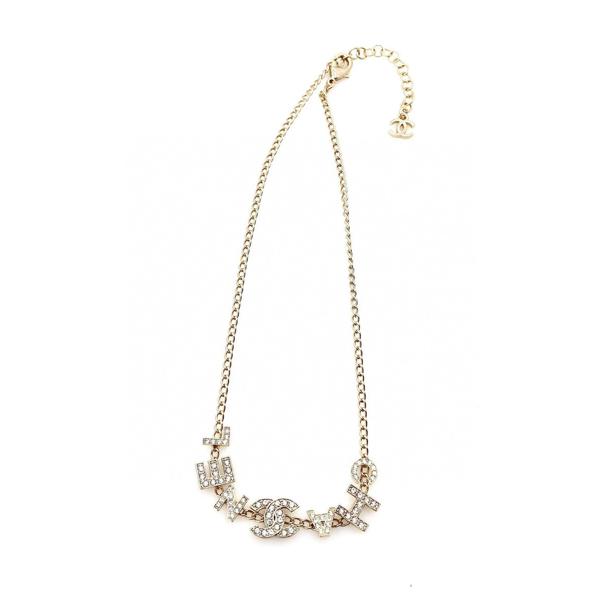 Chanel Script Diamond Necklace