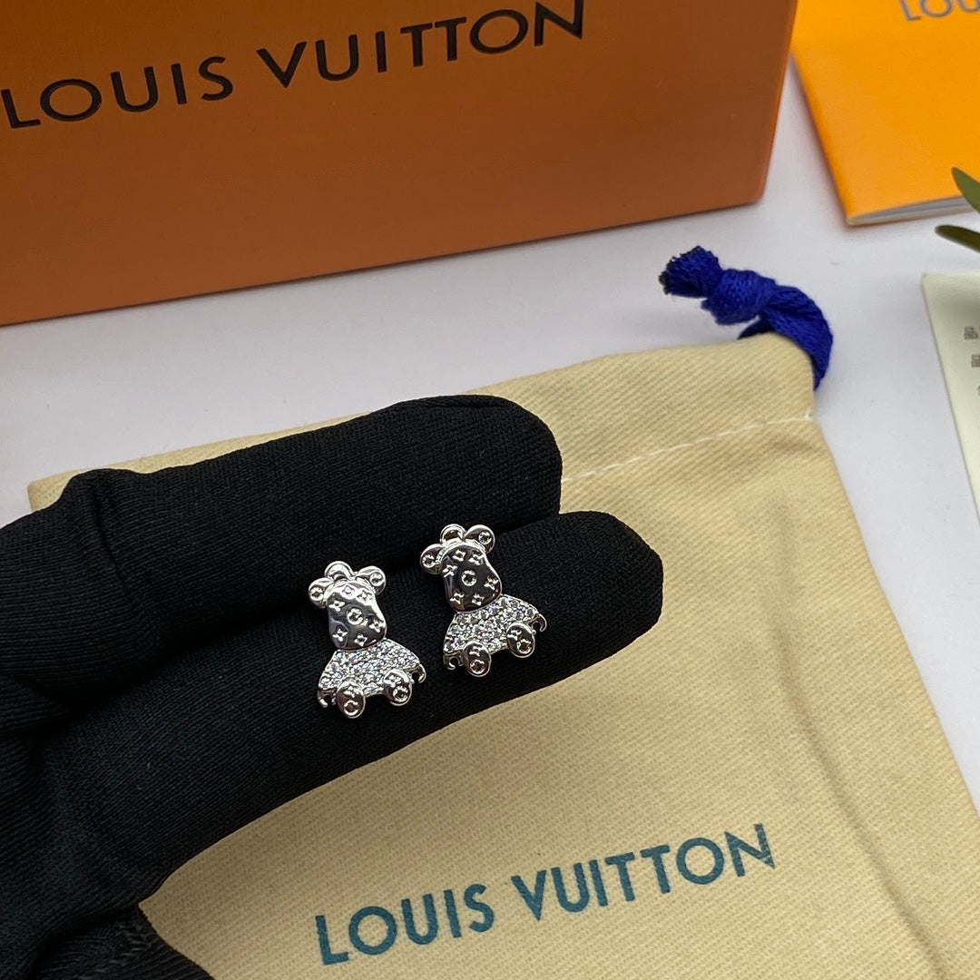 Louis Vuitton Bear Earrings - 18K Gold
