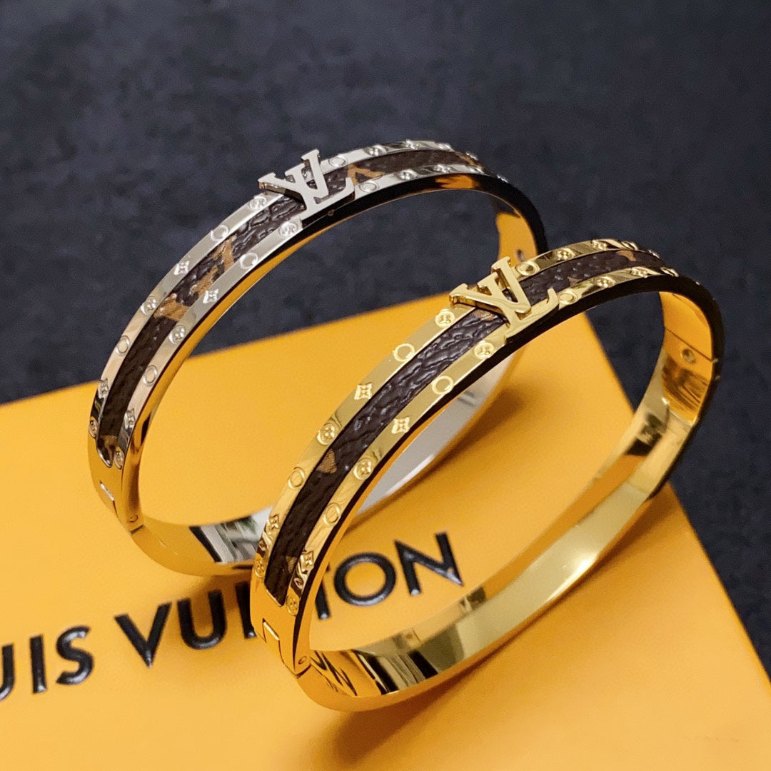 Louis Vuitton Leather Vintage Bracelet