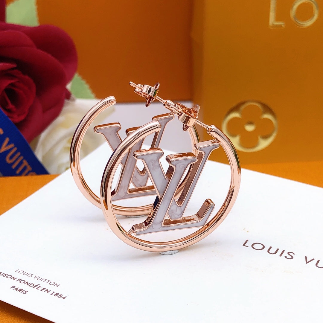 Louis Vuitton Louise Hoop Pearl Earrings - 18K Rose Gold