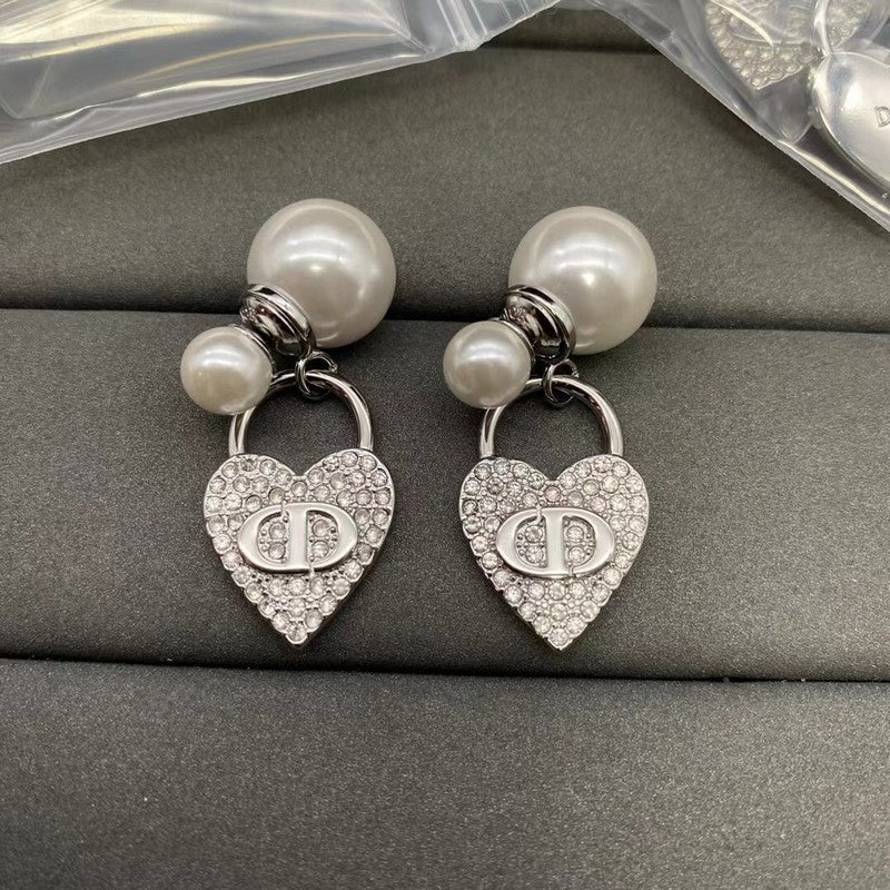 Dior Diamond Lock Earrings