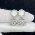 Chanel Pearl Earrings - 18K White Gold