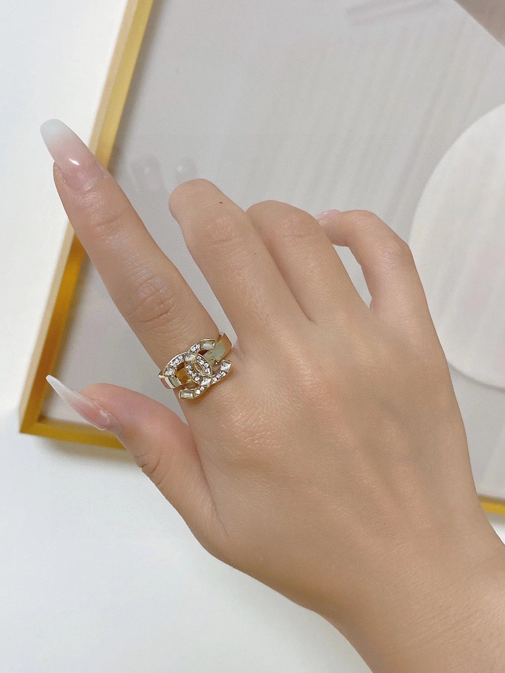 Chanel Crystal Ring - 18K Yellow Gold