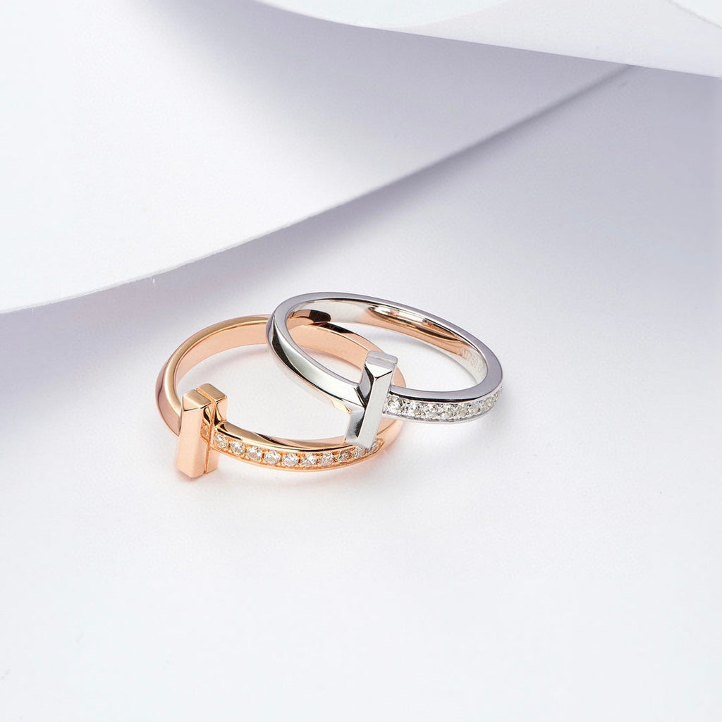 Tiffany T1 Moissanite Ring - 3.5 mm Width - 18K Gold