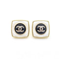 Chanel Pearl Square Earrings - 18K Yellow Gold