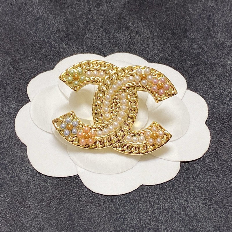 Chanel Pearl Gold Brooch