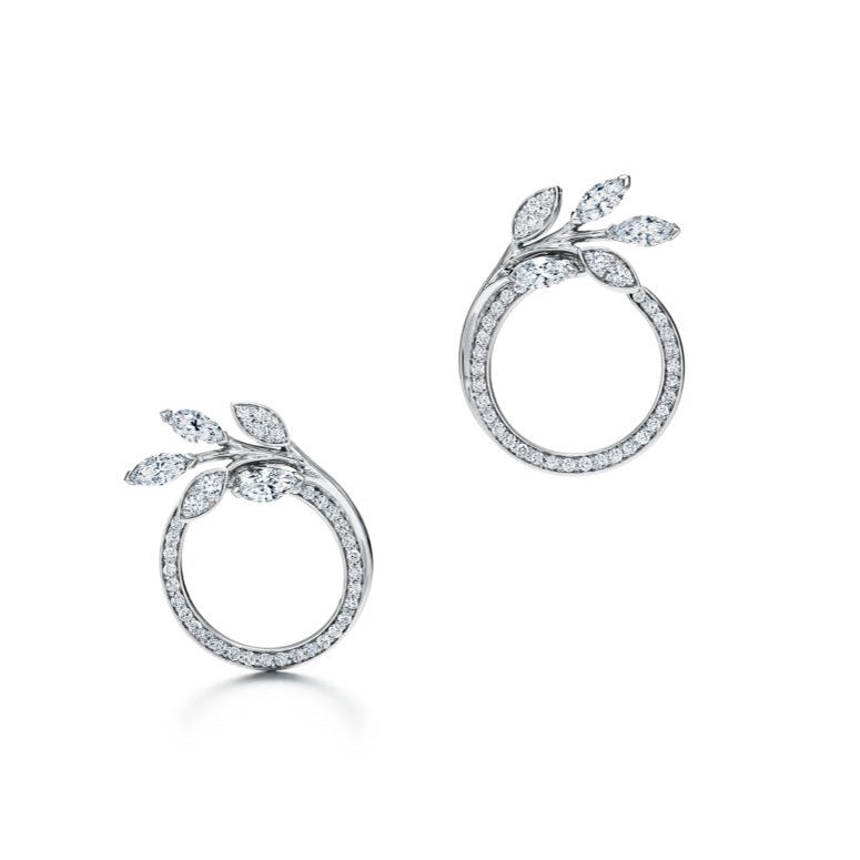 Tiffany Victoria Diamond Earrings - 18K White Gold