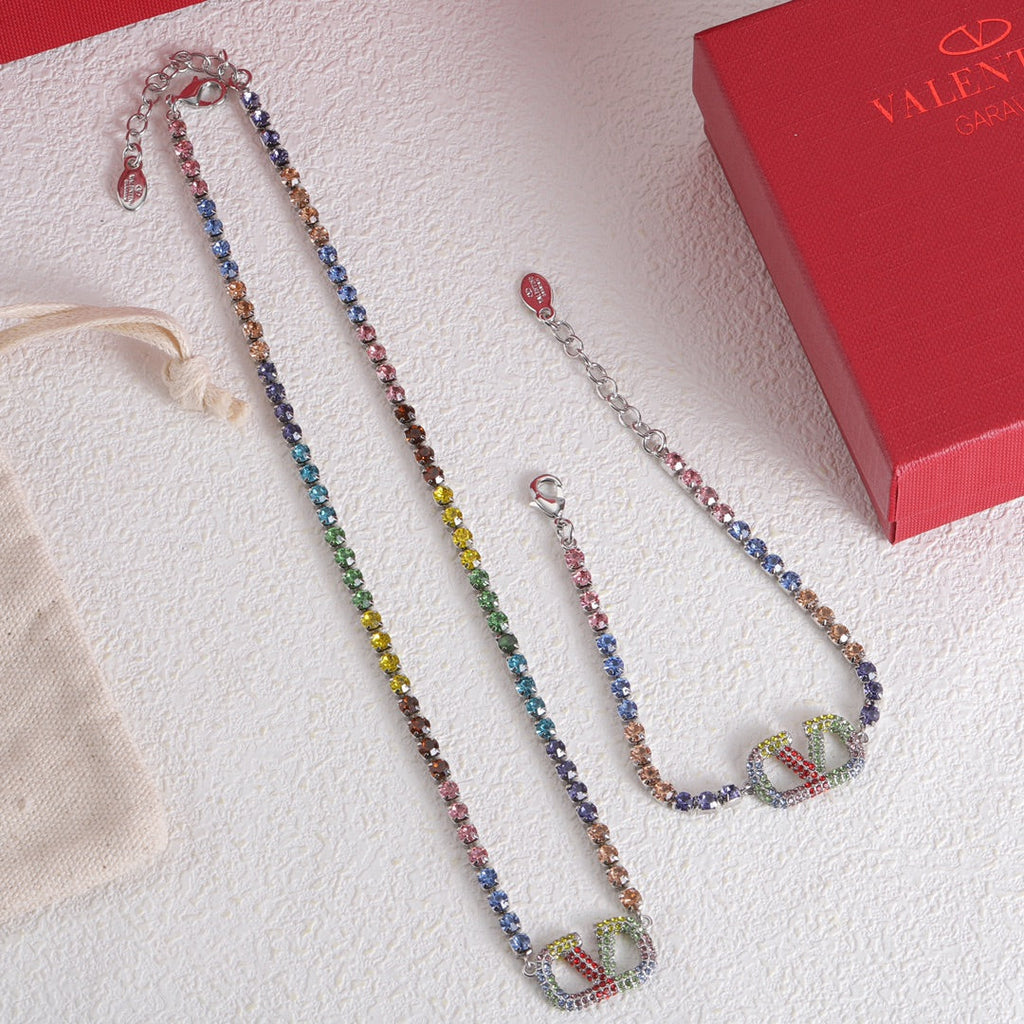 Valentino Multi-Color Crystal Necklace