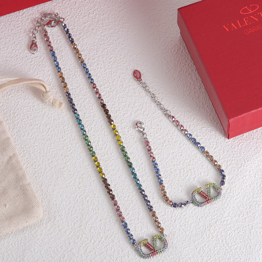 Valentino Multi-Color Crystal Necklace